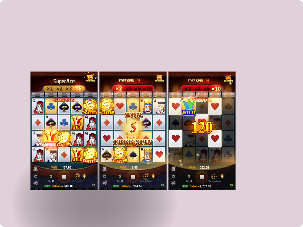 Super Ace · Tampilan Antarmuka Aplikasi S9S9